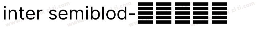 inter semiblod字体转换